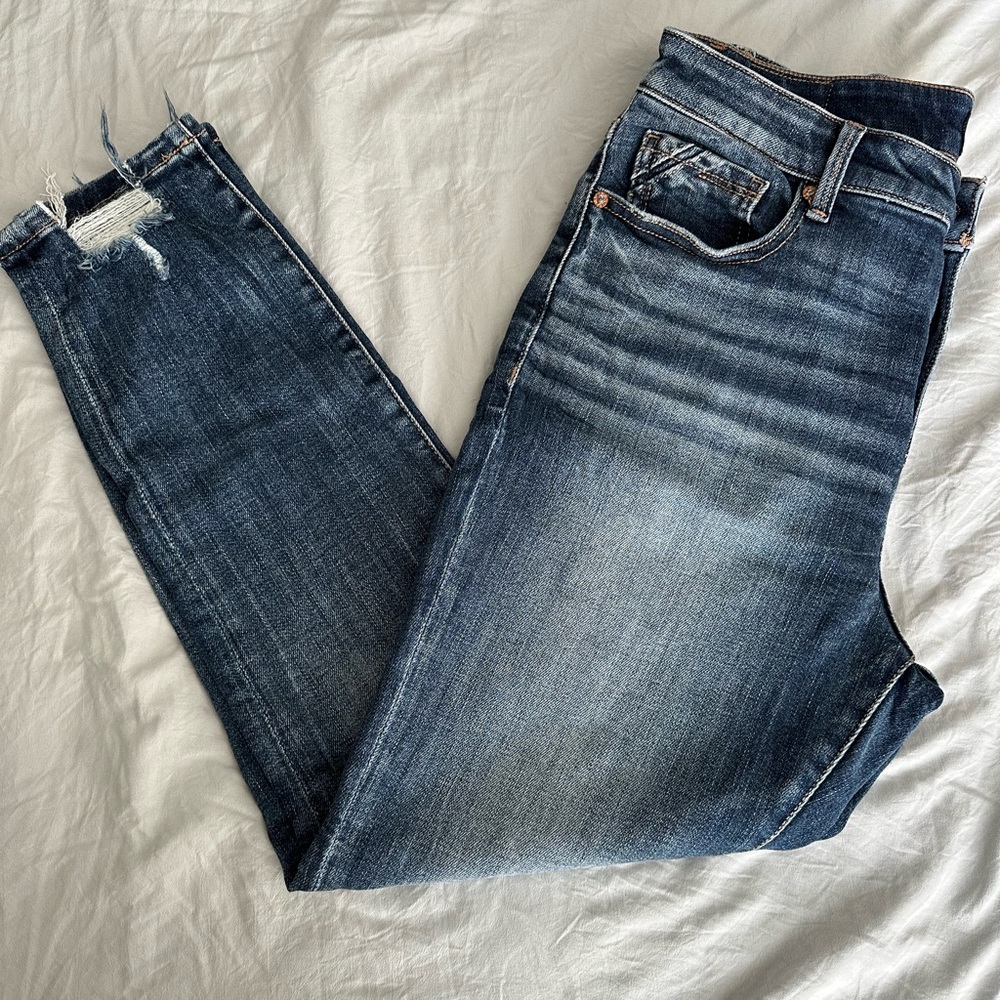 Buckle Women's Skinny Jeans - Dark Blue